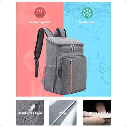 Imagem de Mochila Bolsa Térmica Cooler Grande Espaçosa Viagem Passeio