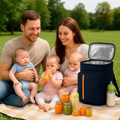 Imagem de Mochila Bolsa Térmica Cooler Grande Espaçosa Viagem Passeio