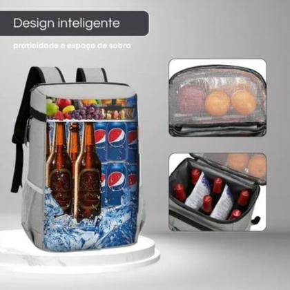 Imagem de Mochila Bolsa Térmica Grande Passeio Acampamento Luxo Viagem Resistente Impermeável