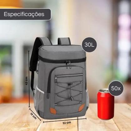 Imagem de Mochila Bolsa Térmica Grande Passeio Acampamento Luxo Viagem Resistente Impermeável