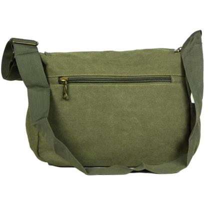 Imagem de Mochila bolsa transversal de lona verde com uma alça reforçada kv5517