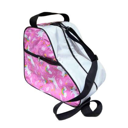 Imagem de Mochila / Bolsa Unicórnio Rosa / Branco Para Patins Infantil