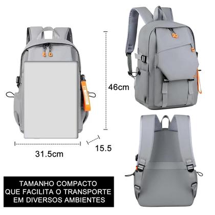 Imagem de Mochila Bolsa USB Notebook 15,6" Oxford Impermeável Premium