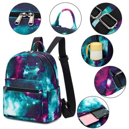 Imagem de Mochila BTOOP Mini Galaxy Green para mulheres e meninas