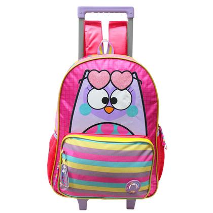 Imagem de Mochila Bubu E As Corujinhas Rodinhas Kit Estojo Duplo Clio
