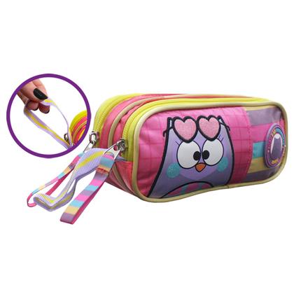 Imagem de Mochila Bubu E As Corujinhas Rodinhas Kit Estojo Duplo Clio