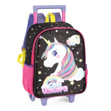Imagem de Mochila c Rodinhas e Costas Unicornio Up4you  Violeta