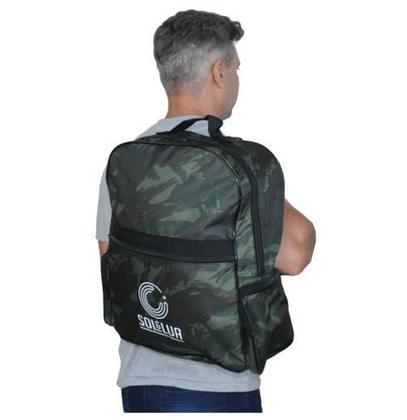 Imagem de Mochila Camuflada Escolar Viagem Férias Acampamento Pescaria