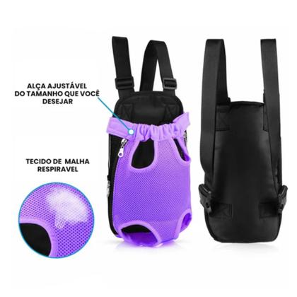 Imagem de Mochila Canguru Animais Gato Cachorro Pet Domesticos Passeio Caminhada Ar Livre Bichos Pequeno Medio Porte