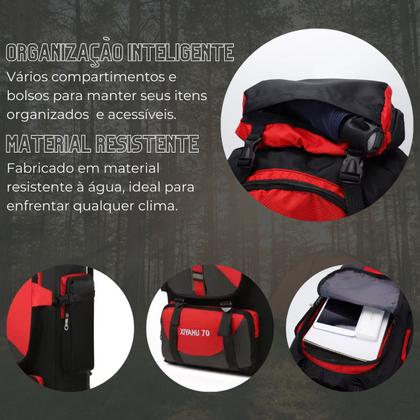 Imagem de Mochila Cargueira Camping Travessia Trilha Impermeável 80l