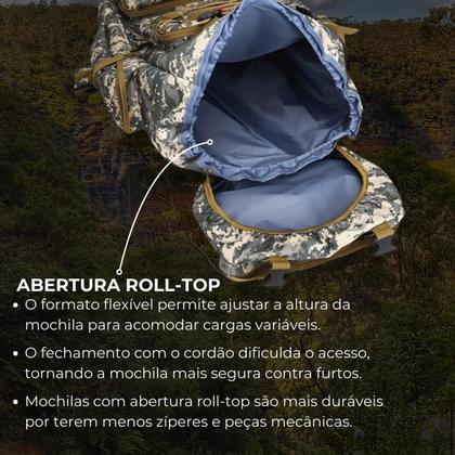 Imagem de Mochila Cargueira Trilha Camping Militar Impermeavel 80l