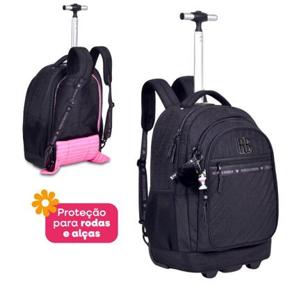 Imagem de Mochila Carrinho com Lancheira Rebecca Bonbon Kit Escolar Moderno