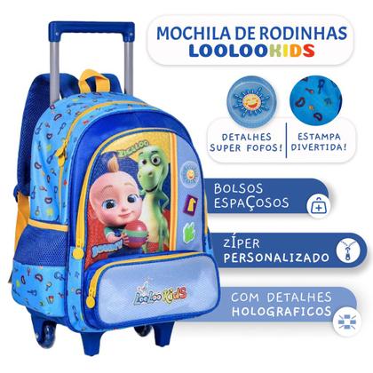 Imagem de Mochila Carrinho Holografica LooLoo Kids Clio LL24112K