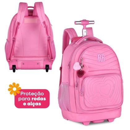 Imagem de Mochila Carrinho Rebecca Bonbon Bolsa Escolar Meninas Infant