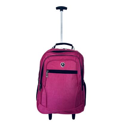 Imagem de Mochila Carrinho Rodinha REFORÇADA NOTEBOOK ROSA IMPERMEAVEL