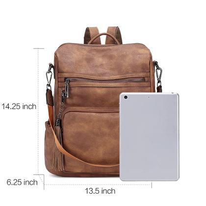 Imagem de Mochila CLUCI Feminina de Couro - Bolsa para Viagem e Moda