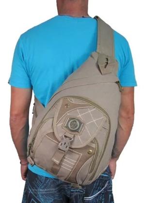 Imagem de Mochila Com Alça Transversal Em Lona Reforçada Kvn Grande