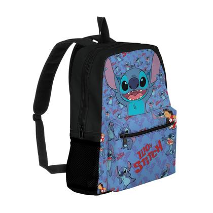 Imagem de Mochila com Bolso Escolar Infantil Avulsa Lilo e Stitch Menina