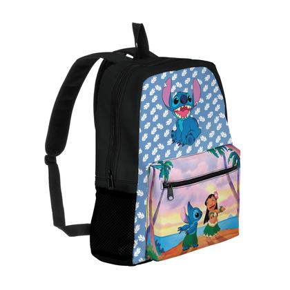 Imagem de Mochila com Bolso Escolar Infantil Avulsa Lilo e Stitch Menina