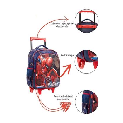 Imagem de Mochila com carrinho 16 spider-man se (homem aranha)- 13370 - xeryus