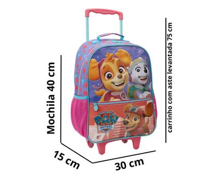 Imagem de Mochila Com Carrinho e Rodas Patrulha Canina Sky Original