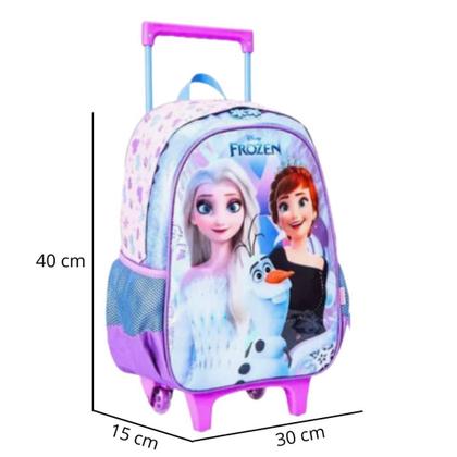 Imagem de Mochila com rodas escolar Frozen Elsa Anna e Olaf Xeryus 13180