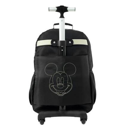 Imagem de Mochila Com Rodas Escolar Preta Mickey Mouse Disney - Xeryus