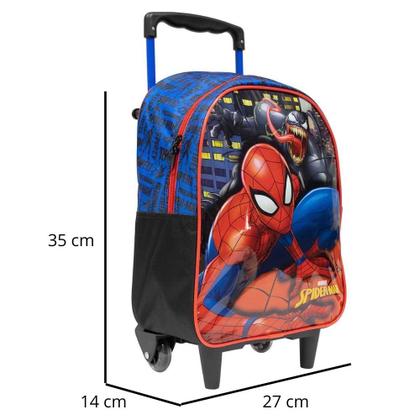 Imagem de Mochila com Rodas Homem Aranha 14 Spider Man X2 Azul