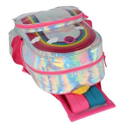 Imagem de Mochila com rodinhas Arco Íris Metalizado Up4You - Luxcel - 6931759256681