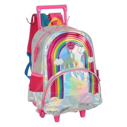Imagem de Mochila com rodinhas Arco Íris Metalizado Up4You - Luxcel - 6931759256681