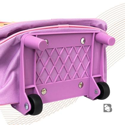 Imagem de Mochila Com Rodinhas Infantil Para Escola Passeio Impermeável Com Bolsos Laterais Para Garrafas