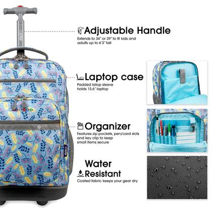 Mochila com Rodinhas J World New York Sundance Sky Leaves 20L Imagem de Mochila com Rodinhas J World New York Sundance Sky Leaves 20L