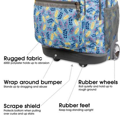 Mochila com Rodinhas J World New York Sundance Sky Leaves 20L Imagem de Mochila com Rodinhas J World New York Sundance Sky Leaves 20L