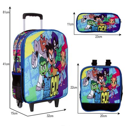 Imagem de Mochila com Rodinhas Menino Infantil Jovens Titãs