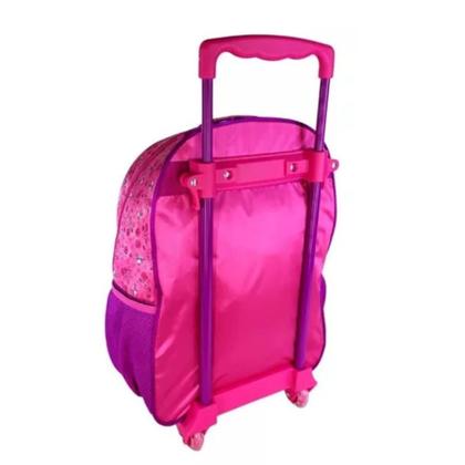 Imagem de Mochila Com Rodinhas Princesas Disney Grande Rosa Xeryus