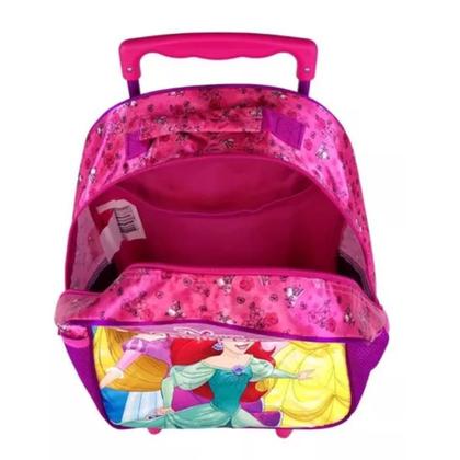 Imagem de Mochila Com Rodinhas Princesas Disney Grande Rosa Xeryus