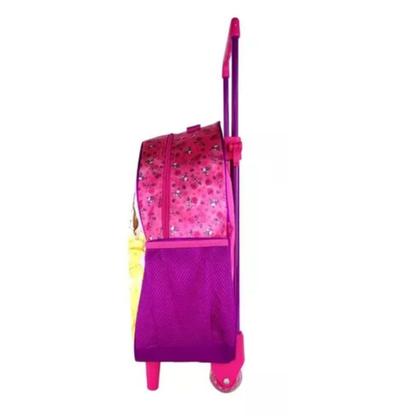 Imagem de Mochila Com Rodinhas Princesas Disney Grande Rosa Xeryus