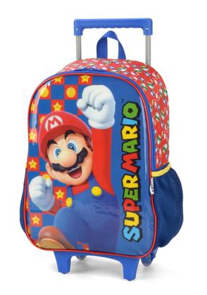 Imagem de Mochila com Rodinhas Super Mario Vermelho - Luxcel