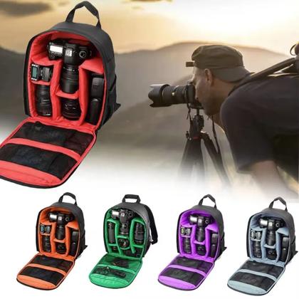 Imagem de Mochila compacta P/ Camera Fotografica Lentes E Acessórios cor:lilas