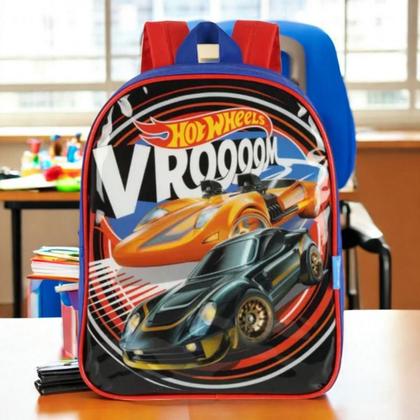 Imagem de mochila costa infantil hot wheels corrida escolar luxcel