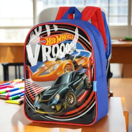 Imagem de mochila costa infantil hot wheels corrida escolar luxcel