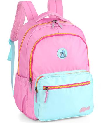 Imagem de Mochila Costa Stitch Disney Escolar Grande Porta Note Original Licenciada Luxcel