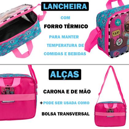 Imagem de Mochila costas escolar infantil com lancheira lol surprise!