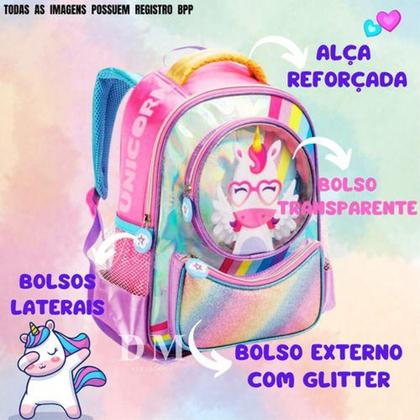 Imagem de Mochila Costas Escolar Infantil Menino E Menina Creche - DM ACESSÓRIOS