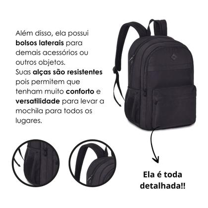 Imagem de Mochila Costas For Girls Feminina Escolar Juvenil P/ Notebook Faculdade Passeio - Clio
