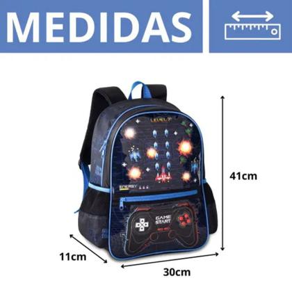 Imagem de Mochila Costas Infantil Video Game Start Com Luzes Infantil Escolar Clio Style