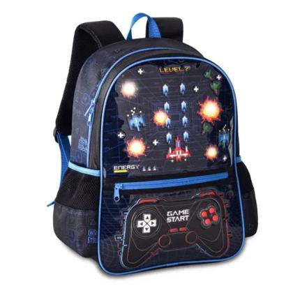 Imagem de Mochila Costas Infantil Video Game Start Com Luzes Infantil Escolar Clio Style