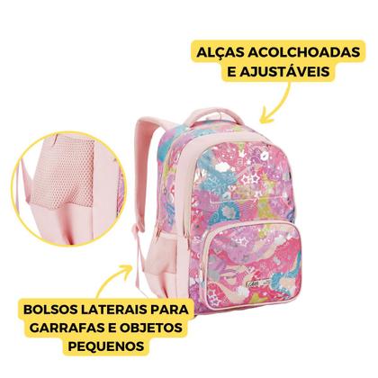 Imagem de Mochila Costas Juvenil Customização Espaçosa Estilosa Menina