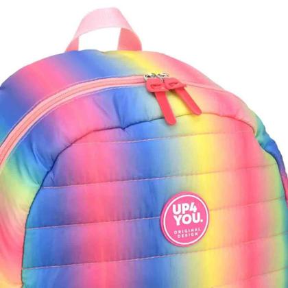 Imagem de Mochila Costas Juvenil Escolar Notebook Arco Iris Up4You