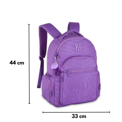 Imagem de Mochila Costas Rebecca Bonbon Rosa Roxo Azul Verde Meninas Adolescente Chaveiro Juvenil Escolar Estudos Clio